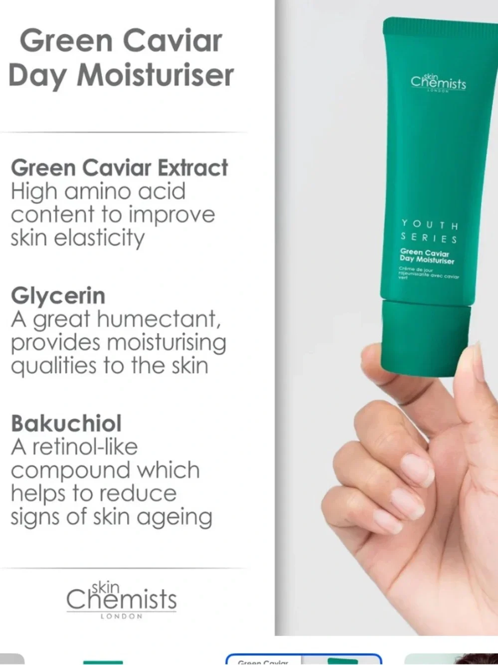 Youth Series Green Caviar Day Moisturiser - Green